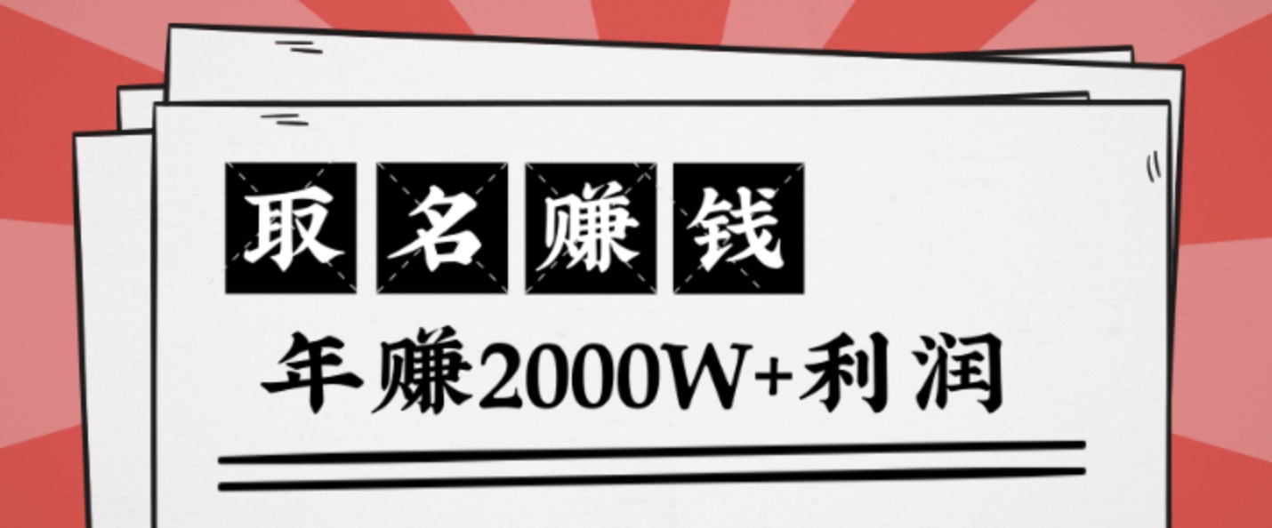 王通：不要小瞧任何一個小領(lǐng)域，取名技能也能快速賺錢，年賺2000W+利潤 百度網(wǎng)盤插圖