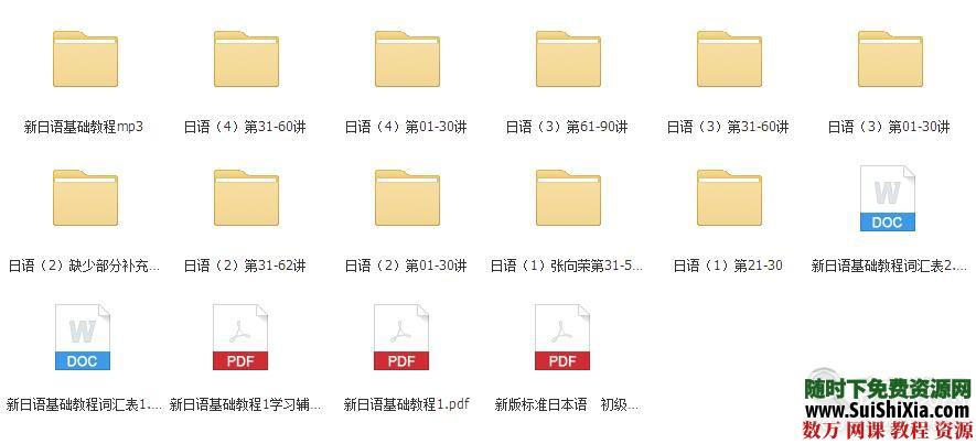 日語(yǔ)學(xué)習(xí)資料大全，新日語(yǔ)基礎(chǔ)mp3+視頻教程+單詞表插圖