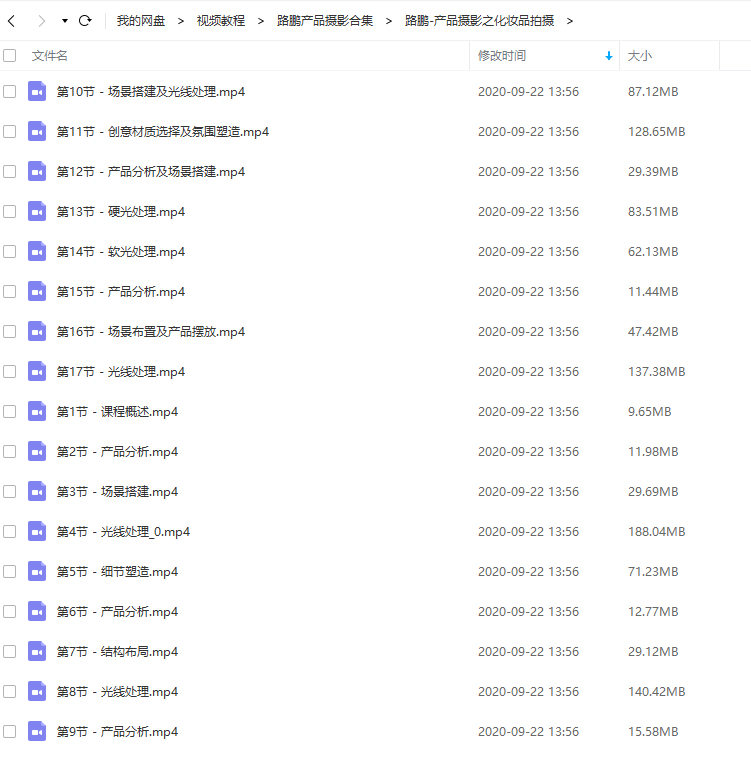 路鵬產(chǎn)品攝影6門課程合集_百度云網(wǎng)盤(pán)視頻資源插圖2