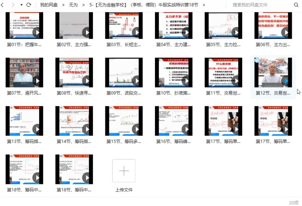無(wú)為學(xué)院（李棟、傅剛）牛股實(shí)戰(zhàn)特訓(xùn)營(yíng)18節(jié)_百度云網(wǎng)盤(pán)教程視頻插圖1