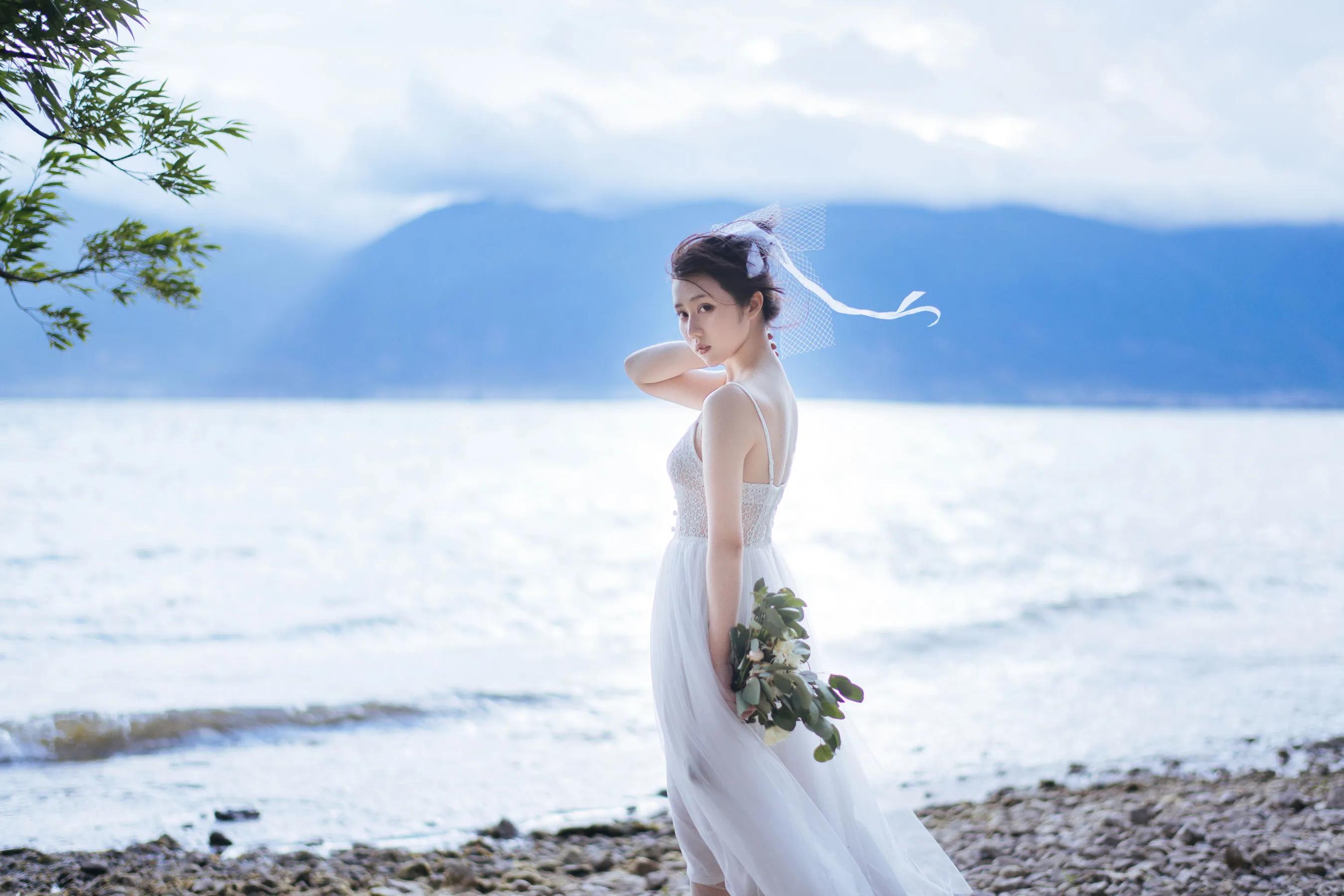 喵糖映畫 海邊姑娘（鏡醬）純色白裙，嚶嚶嚶插圖23