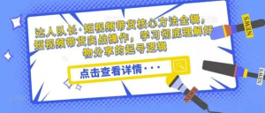 達(dá)人隊(duì)長(zhǎng)?短視頻帶貨核心方法實(shí)戰(zhàn)操作，學(xué)會(huì)好物分享起號(hào)插圖
