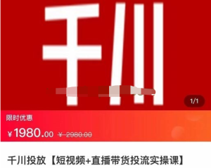 七巷社千川從零開始實操投放課2023新版，提升投產(chǎn)ROI千川投放百度網(wǎng)盤插圖