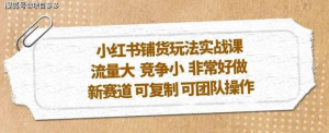 小紅書鋪貨玩法實(shí)操課，流量大，競(jìng)爭(zhēng)小，新賽道可復(fù)制性強(qiáng)團(tuán)隊(duì)操作插圖