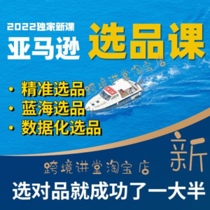 跨境人都在學(xué)的亞馬遜選品課，讓你從0成長(zhǎng)為產(chǎn)品開發(fā)高手百度網(wǎng)盤插圖