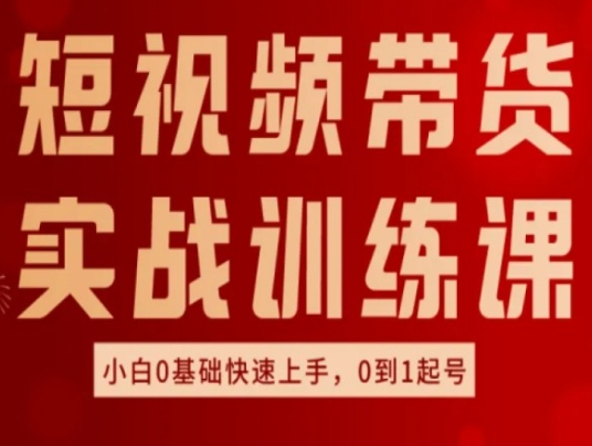 短視頻帶貨實戰(zhàn)訓(xùn)練課，好物分享實操，小白0基礎(chǔ)快速上手，0到1起號插圖