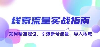 《線索流量實(shí)戰(zhàn)指南》如何精準(zhǔn)定位，引爆新號(hào)流量，導(dǎo)入私域插圖