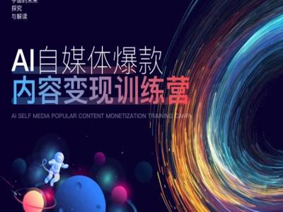 AI自媒體爆款內(nèi)容變現(xiàn)訓(xùn)練營，20%底層邏輯，60%實(shí)操方法，20%案例拆解(即學(xué)即用)插圖